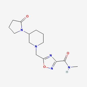 N-methyl-5-{[3-(2-oxopyrrolidin-1-yl)piperidin-1-yl]methyl}-1,2,4-oxadiazole-3-carboxamide