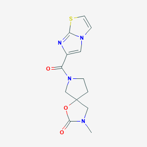 molecular formula C13H14N4O3S B5443058 7-(imidazo[2,1-b][1,3]thiazol-6-ylcarbonyl)-3-methyl-1-oxa-3,7-diazaspiro[4.4]nonan-2-one 