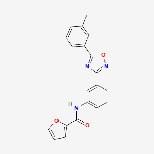 molecular formula C20H15N3O3 B5443079 N-{3-[5-(3-methylphenyl)-1,2,4-oxadiazol-3-yl]phenyl}-2-furamide 