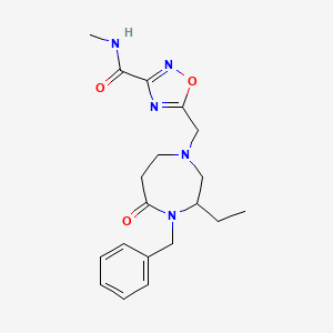 5-[(4-benzyl-3-ethyl-5-oxo-1,4-diazepan-1-yl)methyl]-N-methyl-1,2,4-oxadiazole-3-carboxamide