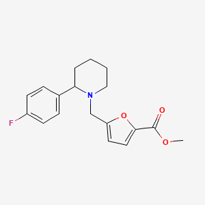 methyl 5-{[2-(4-fluorophenyl)-1-piperidinyl]methyl}-2-furoate