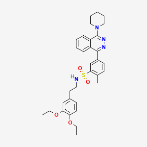 N-[2-(3,4-DIETHOXYPHENYL)ETHYL]-2-METHYL-5-[4-(PIPERIDIN-1-YL)PHTHALAZIN-1-YL]BENZENE-1-SULFONAMIDE