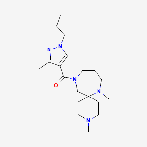 3,7-dimethyl-11-[(3-methyl-1-propyl-1H-pyrazol-4-yl)carbonyl]-3,7,11-triazaspiro[5.6]dodecane