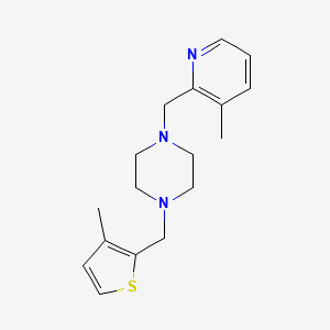 1-[(3-methyl-2-pyridinyl)methyl]-4-[(3-methyl-2-thienyl)methyl]piperazine