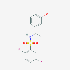 2,5-difluoro-N-[1-(3-methoxyphenyl)ethyl]benzenesulfonamide