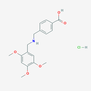 molecular formula C18H22ClNO5 B5443179 4-{[(2,4,5-trimethoxybenzyl)amino]methyl}benzoic acid hydrochloride 