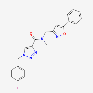 1-(4-fluorobenzyl)-N-methyl-N-[(5-phenyl-3-isoxazolyl)methyl]-1H-1,2,3-triazole-4-carboxamide