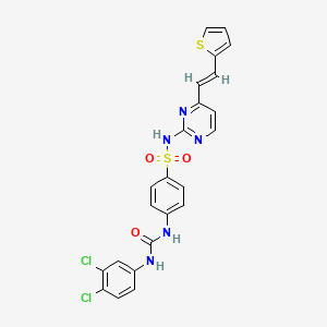 4-({[(3,4-dichlorophenyl)amino]carbonyl}amino)-N-{4-[2-(2-thienyl)vinyl]-2-pyrimidinyl}benzenesulfonamide