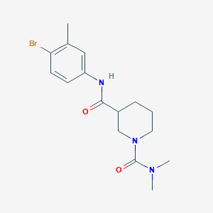 molecular formula C16H22BrN3O2 B5443236 N~3~-(4-bromo-3-methylphenyl)-N~1~,N~1~-dimethylpiperidine-1,3-dicarboxamide 