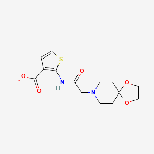 methyl 2-[(1,4-dioxa-8-azaspiro[4.5]dec-8-ylacetyl)amino]-3-thiophenecarboxylate