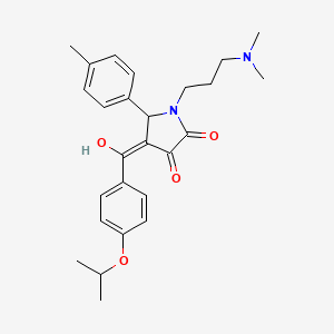 1-[3-(dimethylamino)propyl]-3-hydroxy-5-(4-methylphenyl)-4-[4-(propan-2-yloxy)benzoyl]-2,5-dihydro-1H-pyrrol-2-one