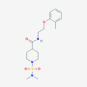 molecular formula C17H27N3O4S B5443297 1-[(dimethylamino)sulfonyl]-N-[2-(2-methylphenoxy)ethyl]-4-piperidinecarboxamide 