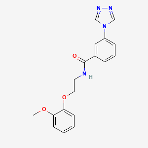 N-[2-(2-methoxyphenoxy)ethyl]-3-(1,2,4-triazol-4-yl)benzamide