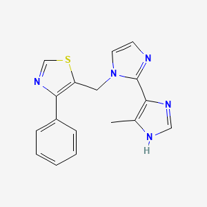 5'-methyl-1-[(4-phenyl-1,3-thiazol-5-yl)methyl]-1H,3'H-2,4'-biimidazole