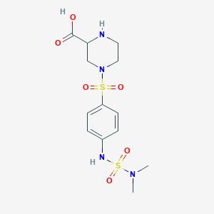 4-[(4-{[(dimethylamino)sulfonyl]amino}phenyl)sulfonyl]piperazine-2-carboxylic acid