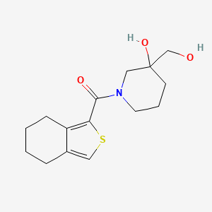 molecular formula C15H21NO3S B5443387 3-(hydroxymethyl)-1-(4,5,6,7-tetrahydro-2-benzothien-1-ylcarbonyl)-3-piperidinol 