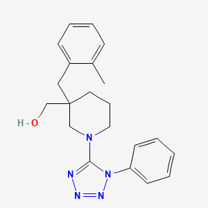 [3-(2-methylbenzyl)-1-(1-phenyl-1H-tetrazol-5-yl)piperidin-3-yl]methanol