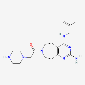 N~4~-(2-methyl-2-propen-1-yl)-7-(1-piperazinylacetyl)-6,7,8,9-tetrahydro-5H-pyrimido[4,5-d]azepine-2,4-diamine dihydrochloride