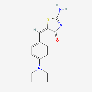 molecular formula C14H17N3OS B5443406 5-[4-(diethylamino)benzylidene]-2-imino-1,3-thiazolidin-4-one 