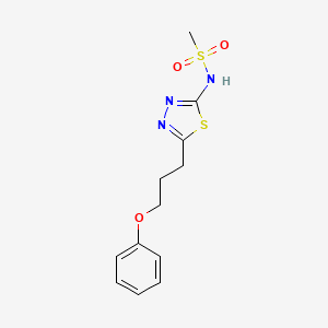 N-[5-(3-phenoxypropyl)-1,3,4-thiadiazol-2-yl]methanesulfonamide