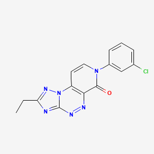 molecular formula C15H11ClN6O B5443439 7-(3-chlorophenyl)-2-ethylpyrido[4,3-e][1,2,4]triazolo[5,1-c][1,2,4]triazin-6(7H)-one 