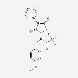 N-(2,5-Dioxo-1-phenyl-3-pyrrolidinyl)-2,2,2-trifluoro-N-(4-methoxybenzyl)acetamide