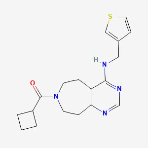 molecular formula C18H22N4OS B5443462 7-(cyclobutylcarbonyl)-N-(3-thienylmethyl)-6,7,8,9-tetrahydro-5H-pyrimido[4,5-d]azepin-4-amine 