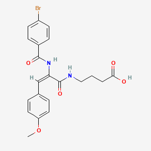 molecular formula C21H21BrN2O5 B5443510 4-[[(E)-2-[(4-bromobenzoyl)amino]-3-(4-methoxyphenyl)prop-2-enoyl]amino]butanoic acid 