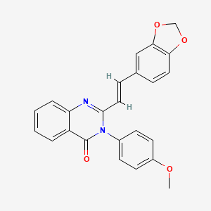 2-[(1E)-2-(2H-1,3-BENZODIOXOL-5-YL)ETHENYL]-3-(4-METHOXYPHENYL)-3,4-DIHYDROQUINAZOLIN-4-ONE