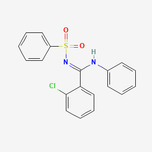 2-chloro-N-phenyl-N'-(phenylsulfonyl)benzenecarboximidamide