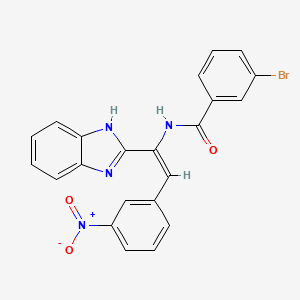 N-[1-(1H-benzimidazol-2-yl)-2-(3-nitrophenyl)vinyl]-3-bromobenzamide