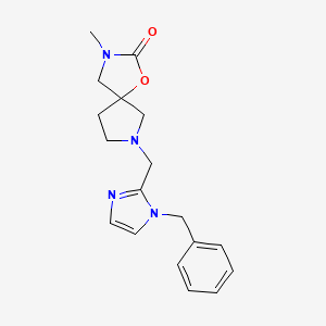 molecular formula C18H22N4O2 B5443603 7-[(1-Benzylimidazol-2-yl)methyl]-3-methyl-1-oxa-3,7-diazaspiro[4.4]nonan-2-one 