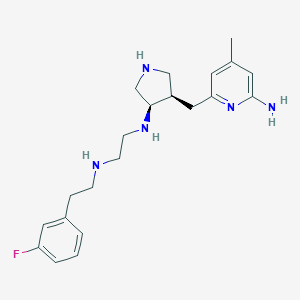 molecular formula C21H30FN5 B544361 N-{(3r,4r)-4-[(6-氨基-4-甲基吡啶-2-基)甲基]吡咯烷-3-基}-N'-[2-(3-氟苯基)乙基]乙烷-1,2-二胺 