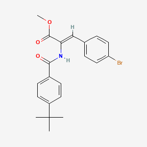 molecular formula C21H22BrNO3 B5443631 methyl (Z)-3-(4-bromophenyl)-2-[(4-tert-butylbenzoyl)amino]prop-2-enoate 