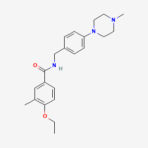 molecular formula C22H29N3O2 B5443664 4-ethoxy-3-methyl-N-[4-(4-methyl-1-piperazinyl)benzyl]benzamide 