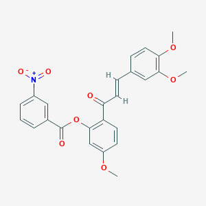 2-[3-(3,4-dimethoxyphenyl)acryloyl]-5-methoxyphenyl 3-nitrobenzoate