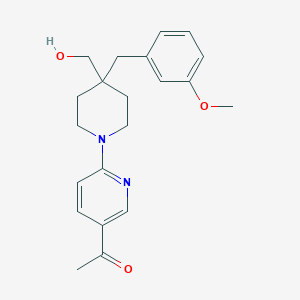 1-{6-[4-(hydroxymethyl)-4-(3-methoxybenzyl)piperidin-1-yl]pyridin-3-yl}ethanone