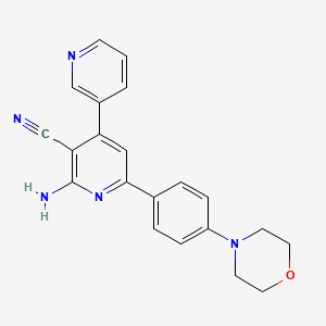 2'-amino-6'-(4-morpholin-4-ylphenyl)-3,4'-bipyridine-3'-carbonitrile