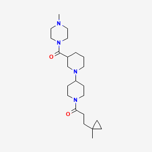 molecular formula C23H40N4O2 B5443733 1'-[3-(1-methylcyclopropyl)propanoyl]-3-[(4-methylpiperazin-1-yl)carbonyl]-1,4'-bipiperidine 