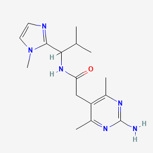 2-(2-amino-4,6-dimethylpyrimidin-5-yl)-N-[2-methyl-1-(1-methyl-1H-imidazol-2-yl)propyl]acetamide