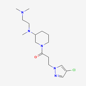 N-{1-[3-(4-chloro-1H-pyrazol-1-yl)propanoyl]-3-piperidinyl}-N,N',N'-trimethyl-1,2-ethanediamine