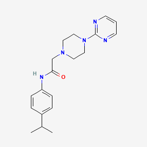 molecular formula C19H25N5O B5443777 N-[4-(propan-2-yl)phenyl]-2-[4-(pyrimidin-2-yl)piperazin-1-yl]acetamide 