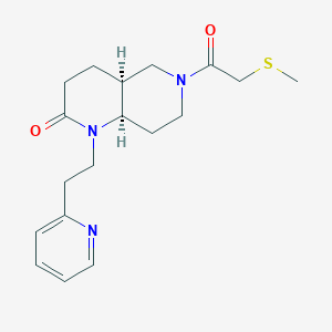 (4aS*,8aR*)-6-[(methylthio)acetyl]-1-(2-pyridin-2-ylethyl)octahydro-1,6-naphthyridin-2(1H)-one