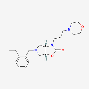 molecular formula C21H31N3O3 B5443803 (3aS,6aR)-5-[(2-ethylphenyl)methyl]-3-(3-morpholin-4-ylpropyl)-3a,4,6,6a-tetrahydropyrrolo[3,4-d][1,3]oxazol-2-one 