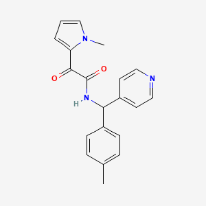 molecular formula C20H19N3O2 B5443804 N-[(4-methylphenyl)(pyridin-4-yl)methyl]-2-(1-methyl-1H-pyrrol-2-yl)-2-oxoacetamide 