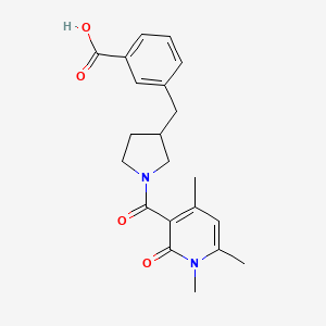 3-({1-[(1,4,6-trimethyl-2-oxo-1,2-dihydro-3-pyridinyl)carbonyl]-3-pyrrolidinyl}methyl)benzoic acid