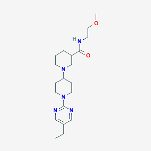 molecular formula C20H33N5O2 B5443849 1'-(5-ethylpyrimidin-2-yl)-N-(2-methoxyethyl)-1,4'-bipiperidine-3-carboxamide 