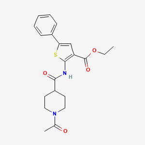 ethyl 2-{[(1-acetyl-4-piperidinyl)carbonyl]amino}-5-phenyl-3-thiophenecarboxylate