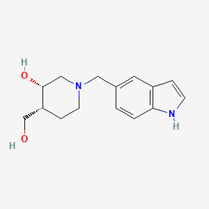 (3S*,4R*)-4-(hydroxymethyl)-1-(1H-indol-5-ylmethyl)-3-piperidinol