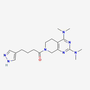 N,N,N',N'-tetramethyl-7-[4-(1H-pyrazol-4-yl)butanoyl]-5,6,7,8-tetrahydropyrido[3,4-d]pyrimidine-2,4-diamine